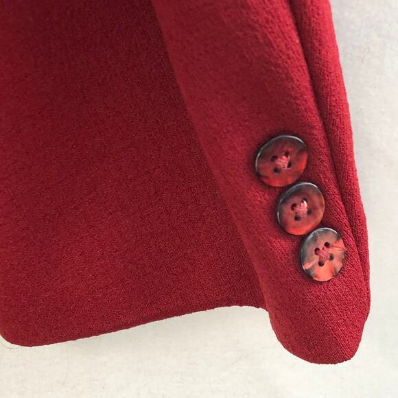 Vintage Time Out by Farah Polyester Men's Dark Red Blazer White Top Stitch SZ M? - Picture 9 of 15